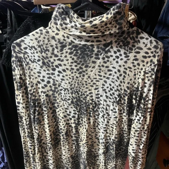 Intimissimi Leopard Print Top - Black and Cream - Picture 4 of 4